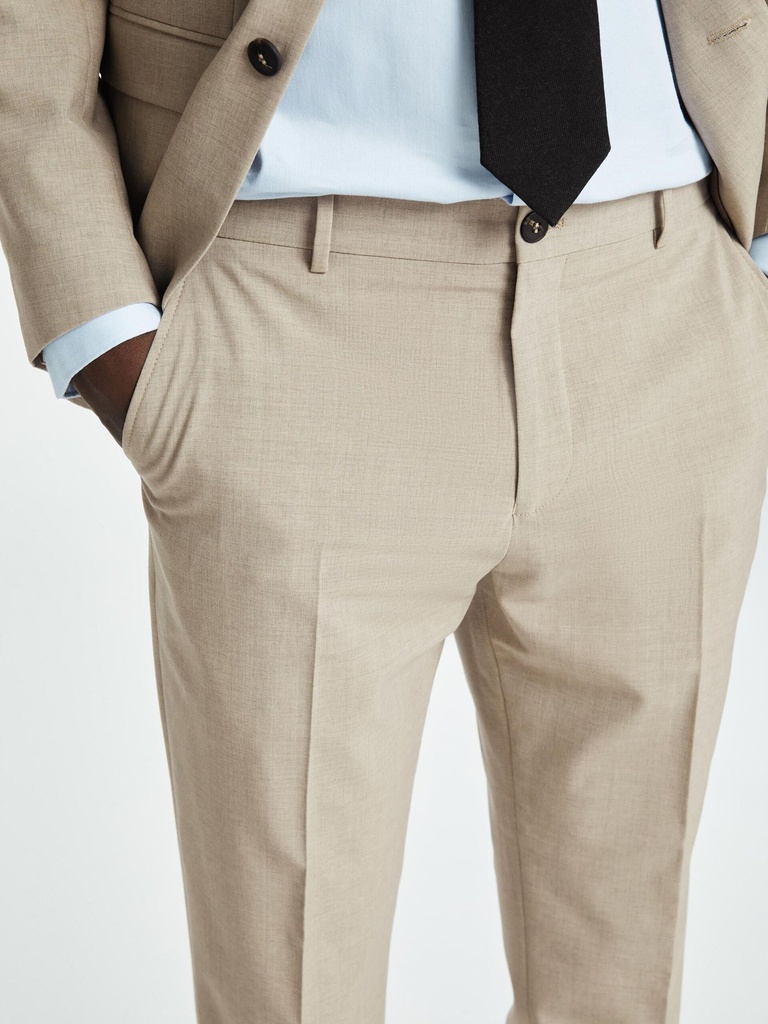 SlhSlim Cedric Structure Sand - Pantalones Beige - Selected Homme