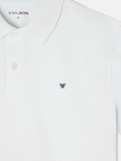 Polo Clásico Liso Celeste - Silbon