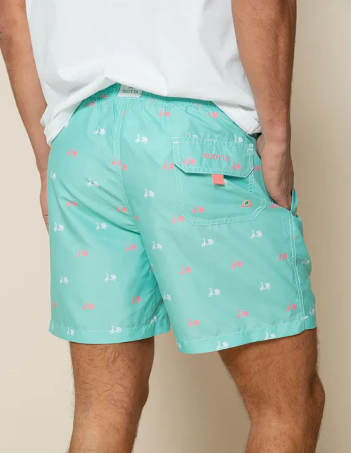 Bañador Logo Bico Verde Agua - Scotta