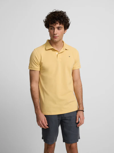 Polo Clásico Liso Amarillo - Silbon