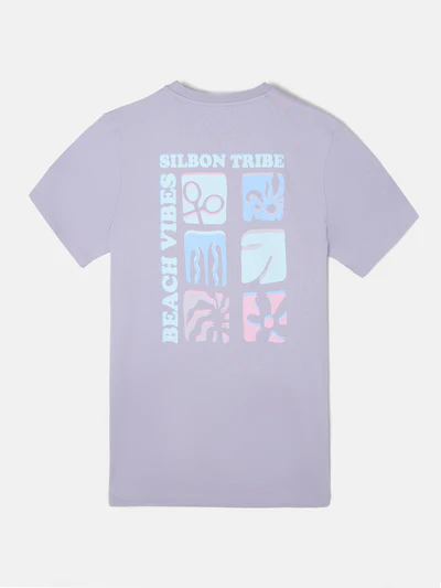 Camiseta Iconos Beach Vibes Purpura - Silbon