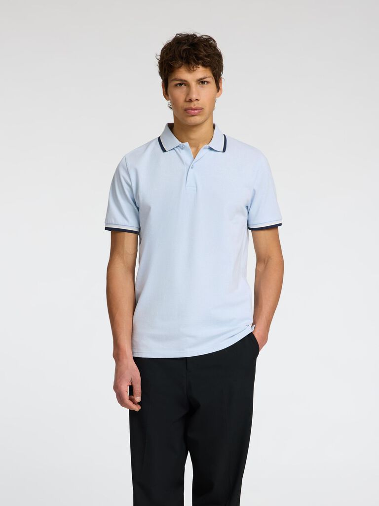 Slhslim-Atlas Sport SS Polo - Cashmere Blue