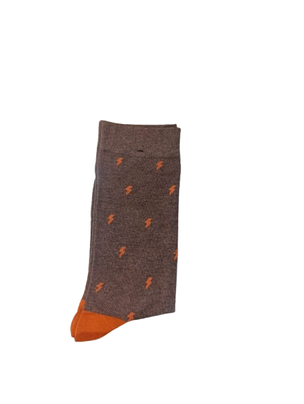 Calcetines Rayo Fondo Marrón