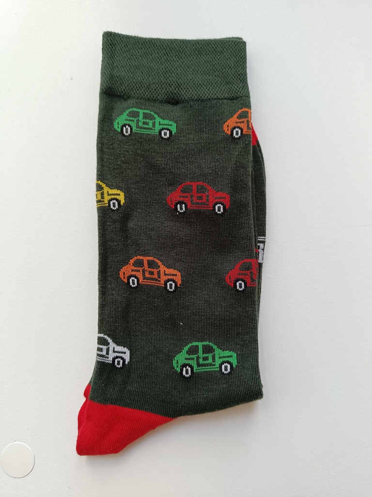 Calcetines Coches de Colores (Verde)
