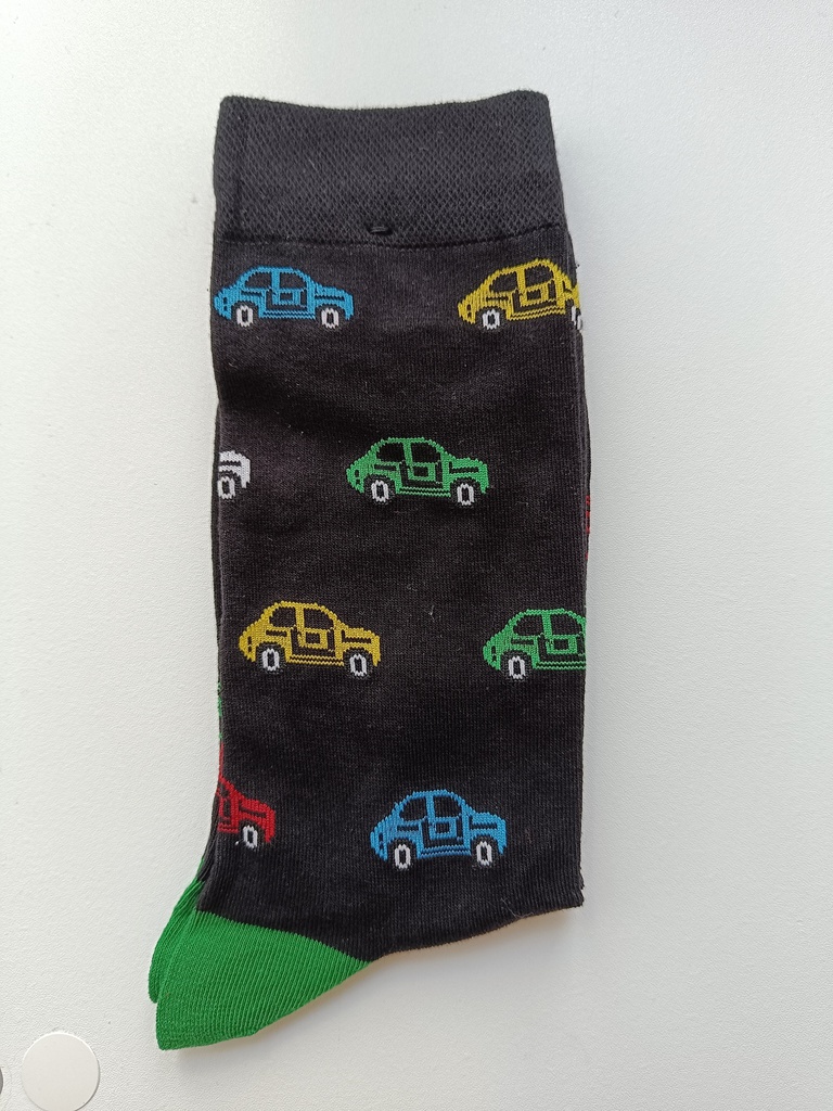 Calcetines Coches de Colores (Negro)