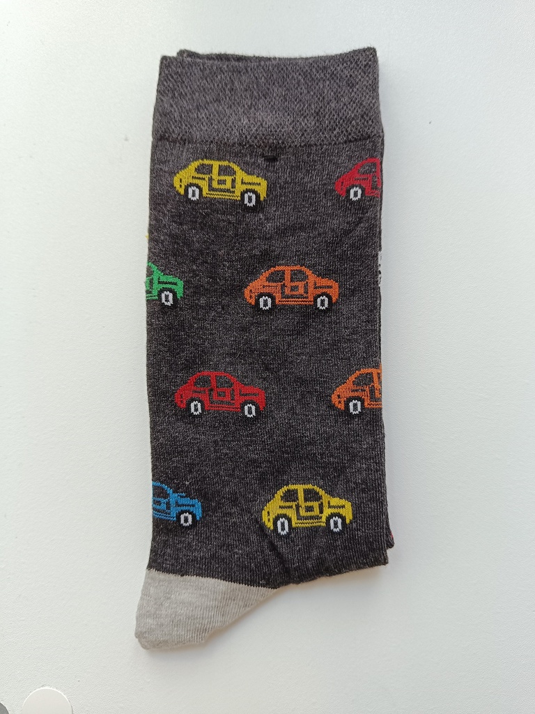 Calcetines Coches de Colores (Gris)