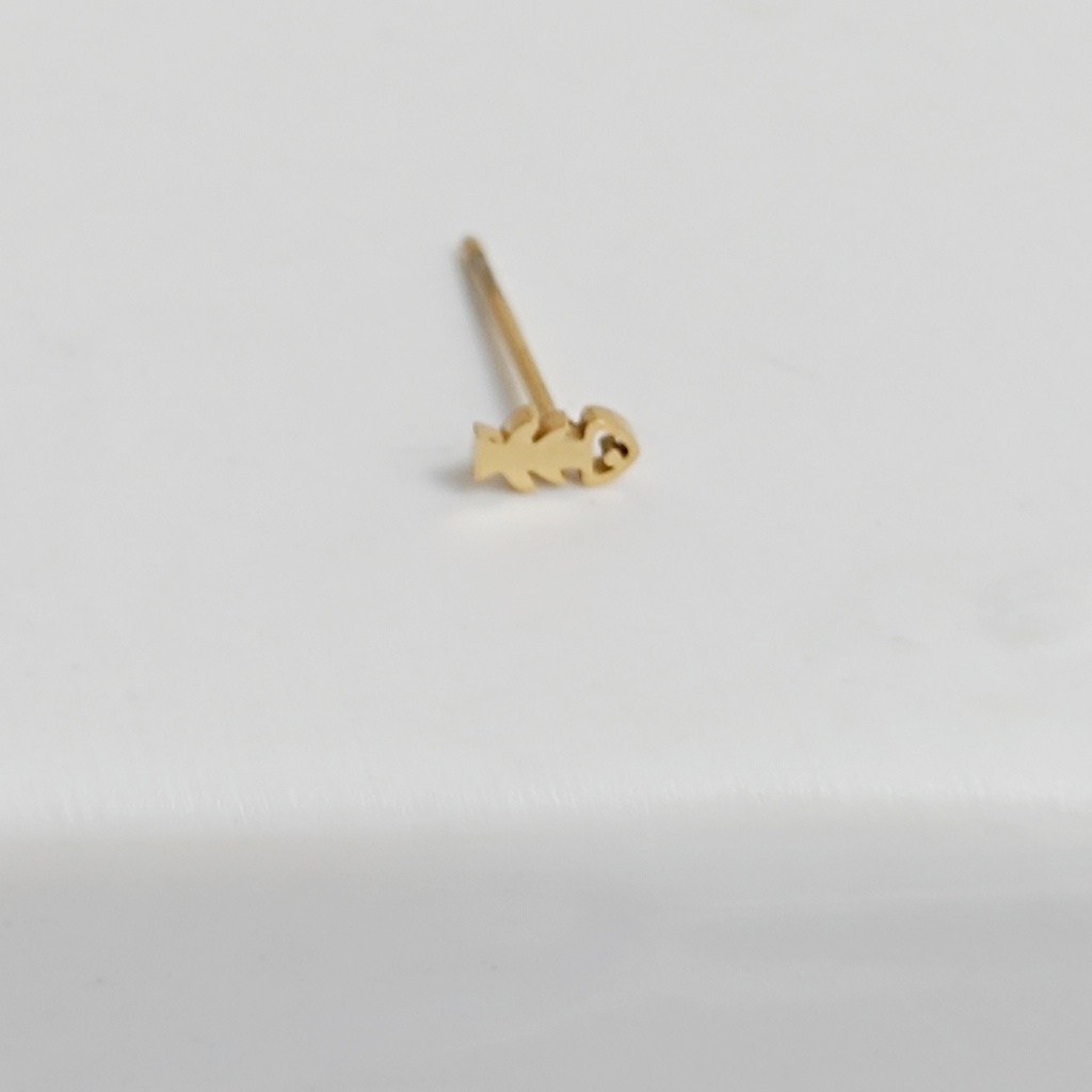 Pendiente Mini Raspa Dorado