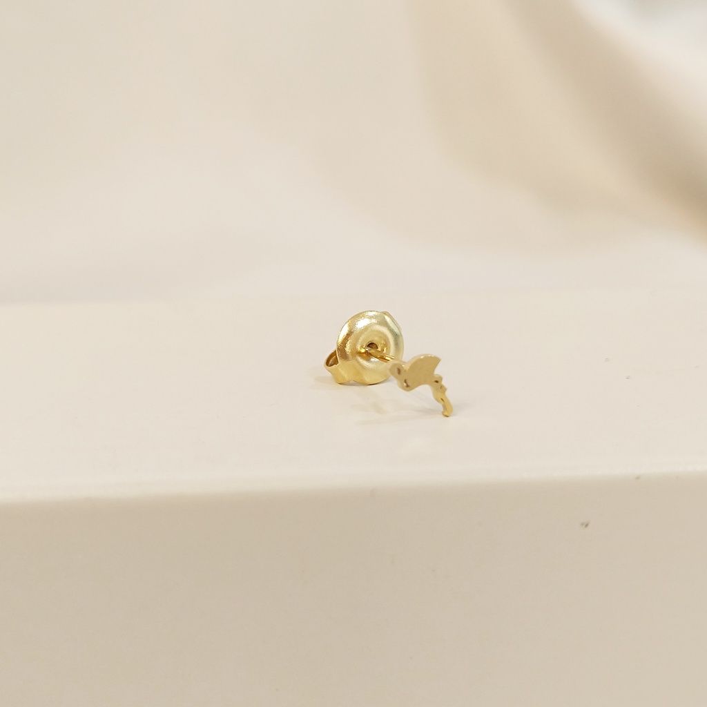 Pendiente Mini Flamingo Dorado