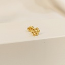 Pendiente Flor Bolitas Grande Dorado