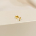 Pendiente Cruz Midi Dorado