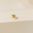 Pendiente Triple Estrellita Dorado