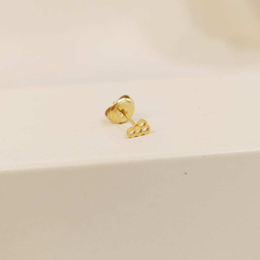 Pendiente Panal Miel Abejas Dorado