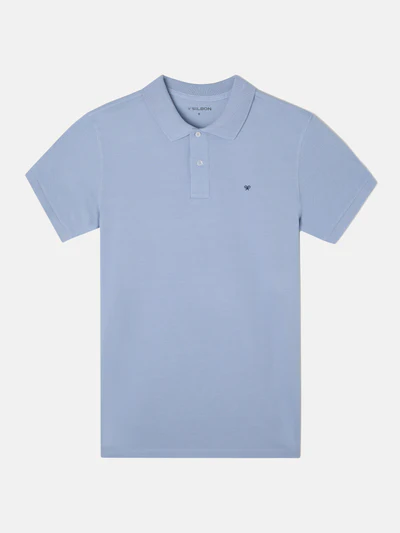 Polo Clásico Liso Azul Indigo - Silbon