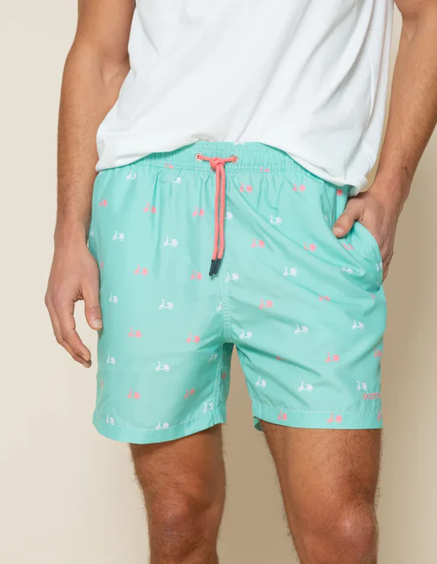 Bañador Logo Bico Verde Agua - Scotta