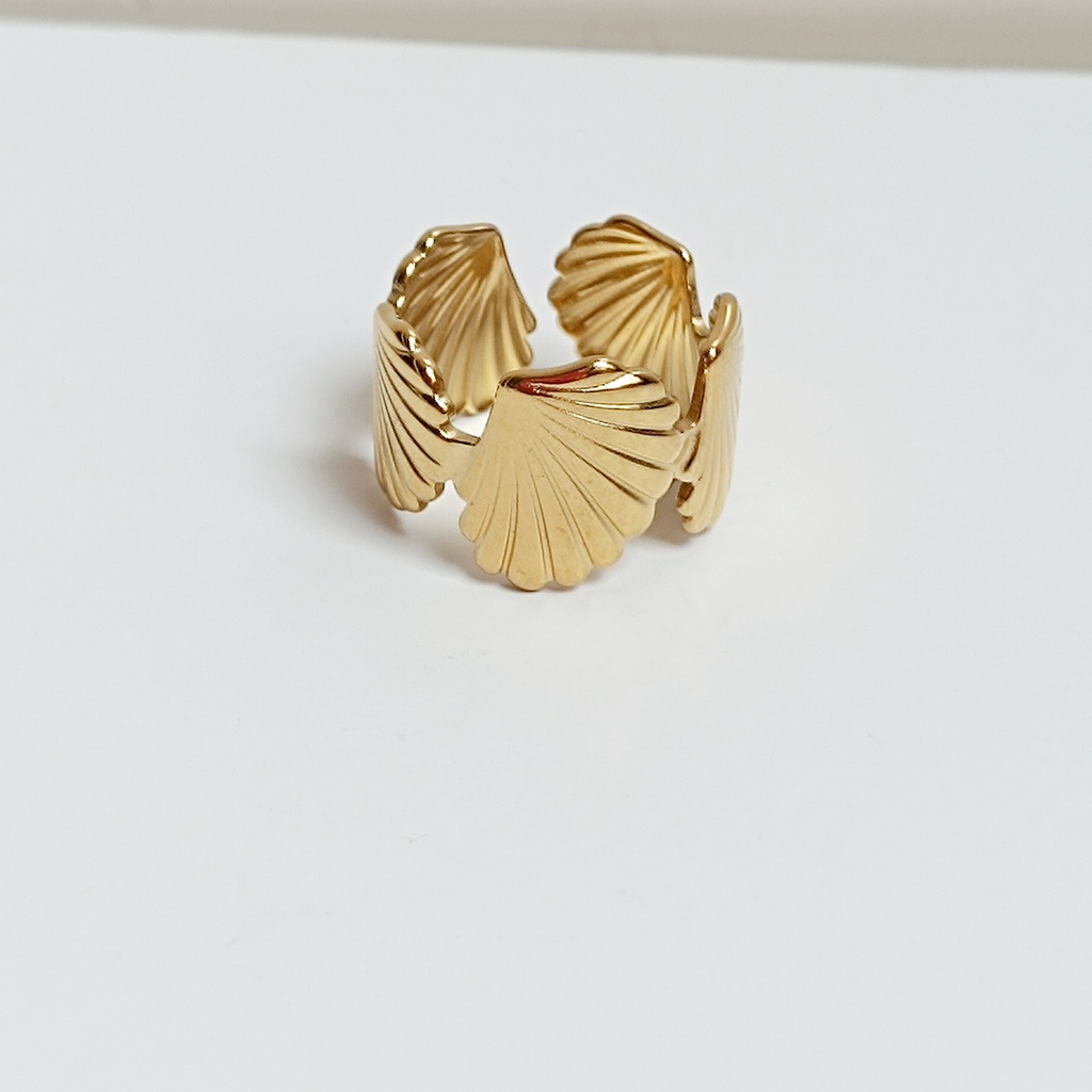 Anillo Conchas Dorado