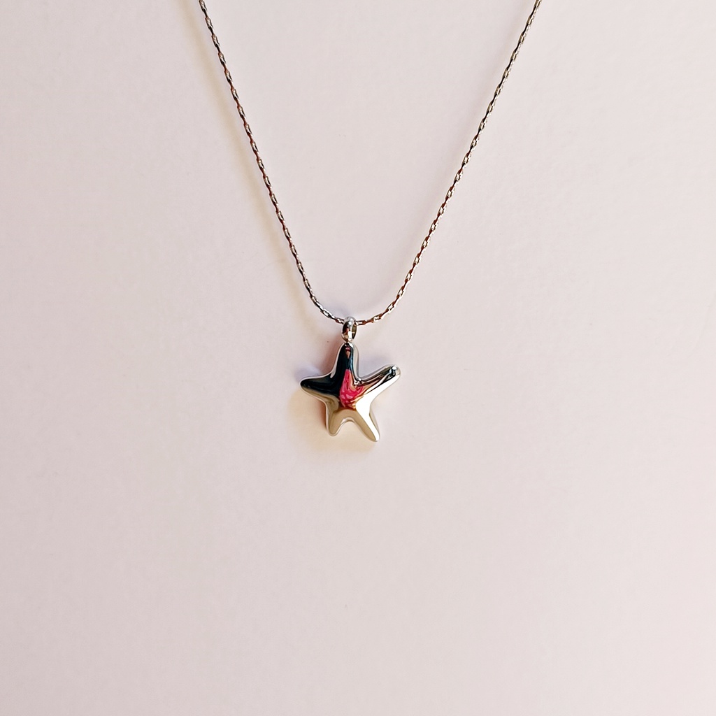 Collar Estrella Mar Pequeña Plateado
