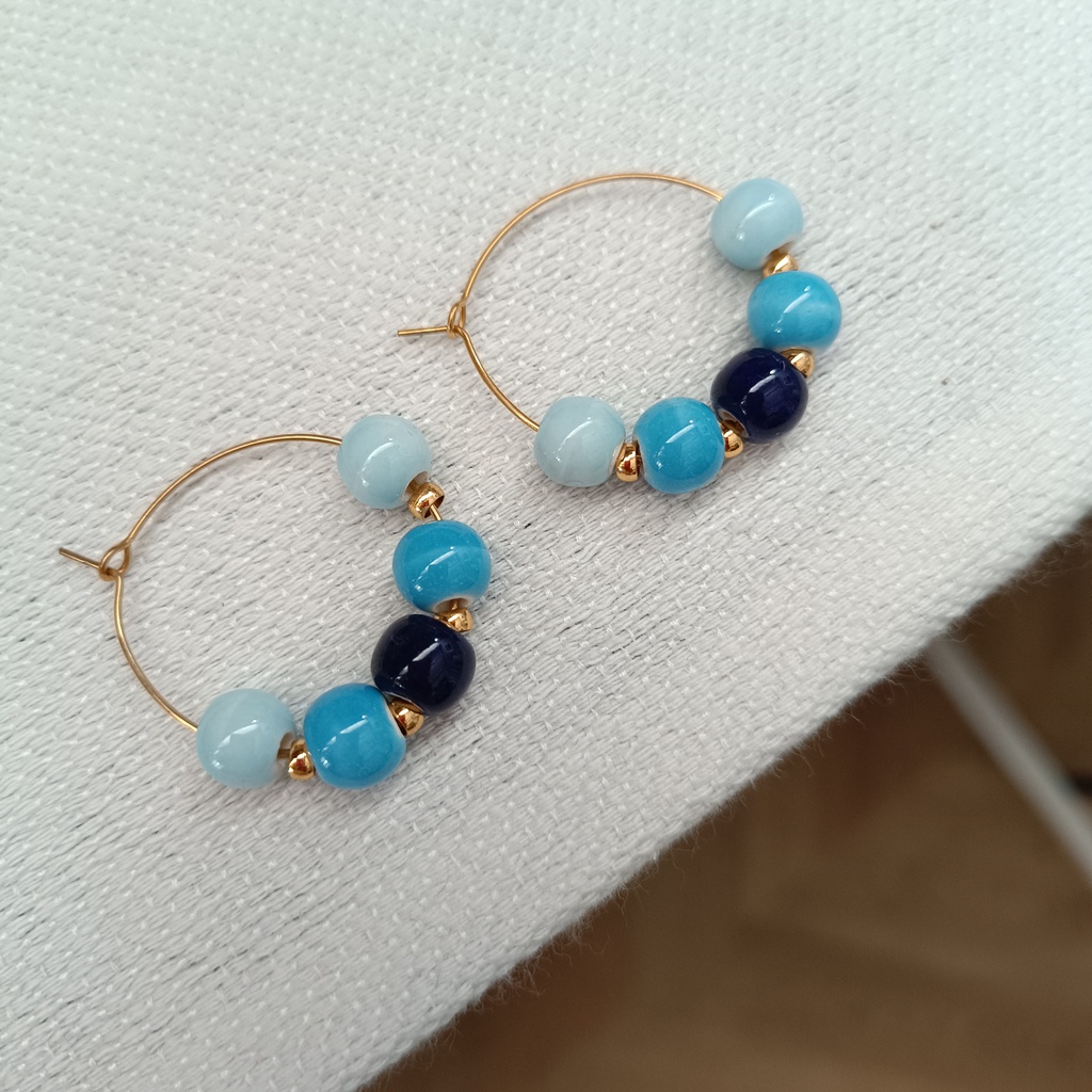 Pendientes Cerámica Ami Azul