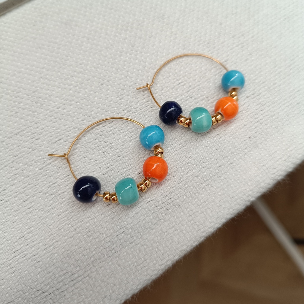 Pendientes Cerámica Ami Multicolor