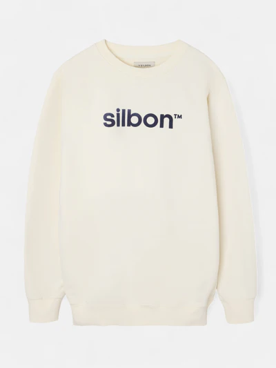 Sudadera Flock Crema  - Silbon
