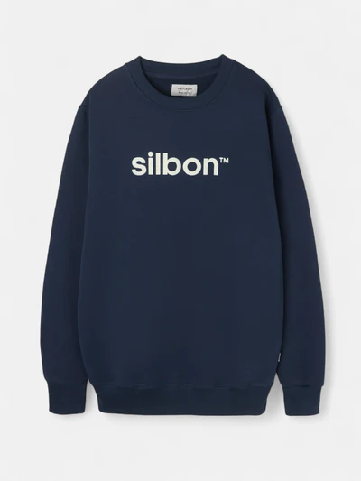 Sudadera Flock Azul Marino  - Silbon