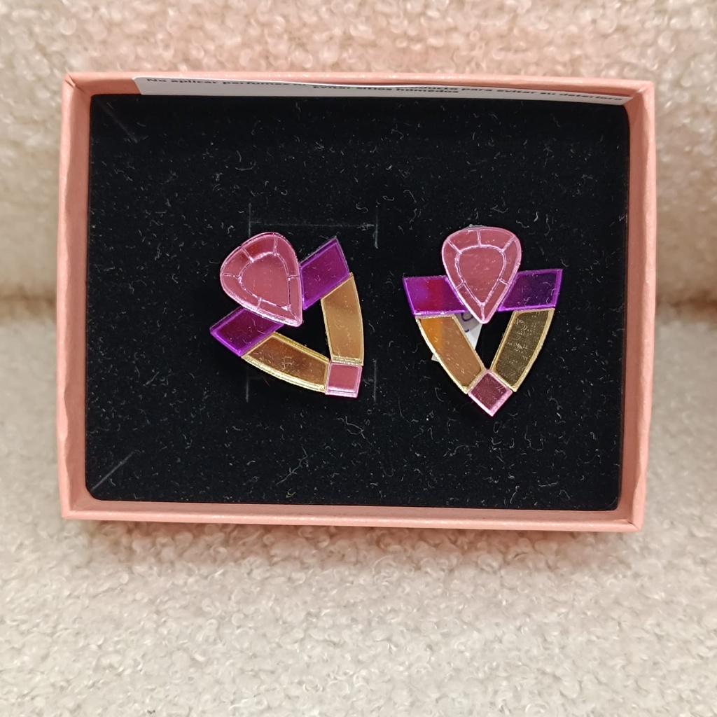 Pendientes Triángulo Colores Metacrilato