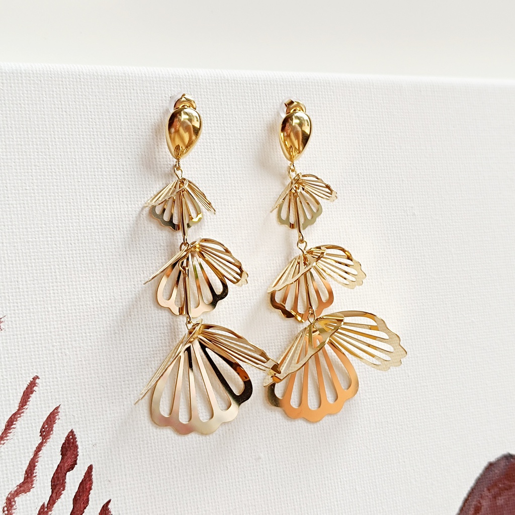 Pendientes Forma Campana Dorado