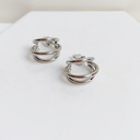 Aros Triple Mini Plateado