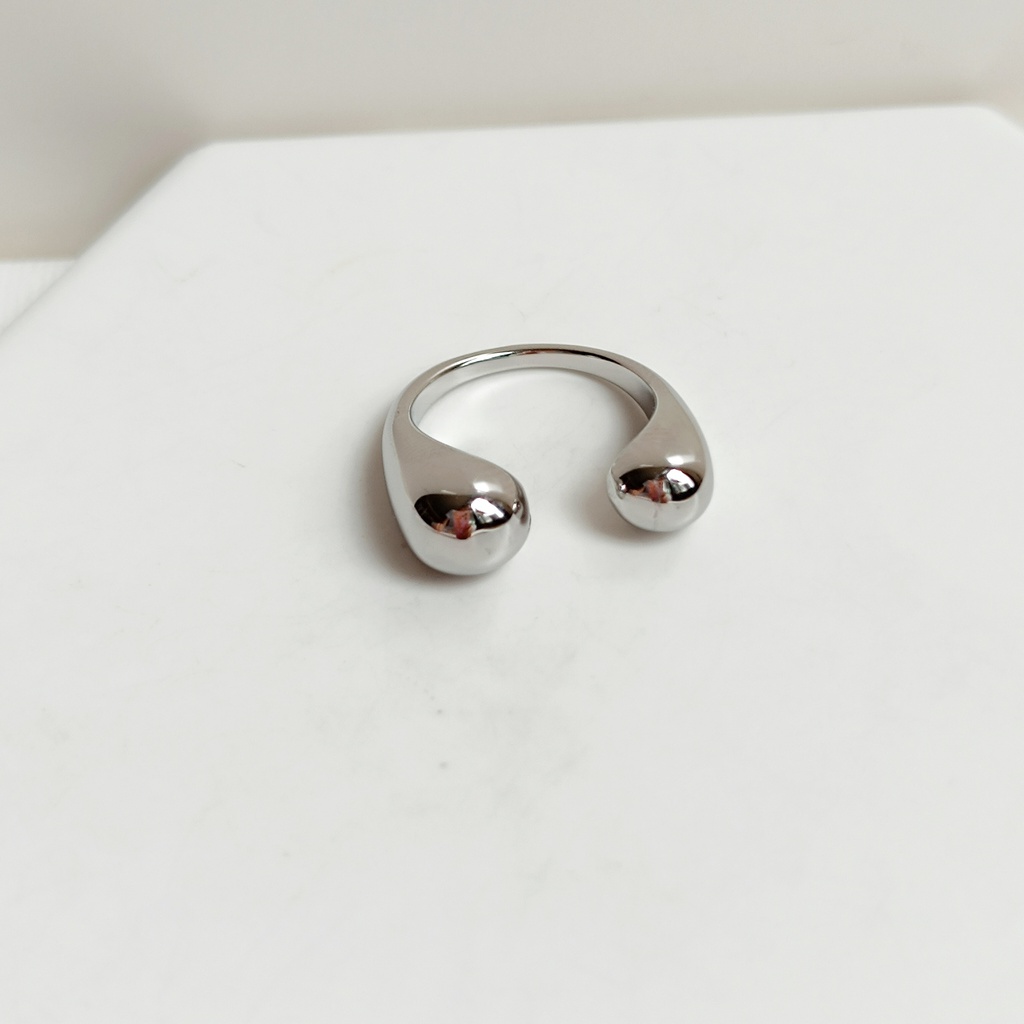 Anillo Doble Drop 2 (Plateado)