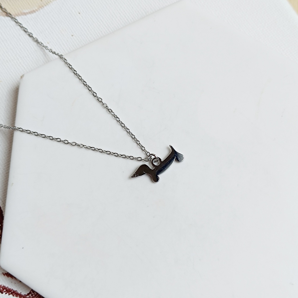 Collar Charm Perro Plateado