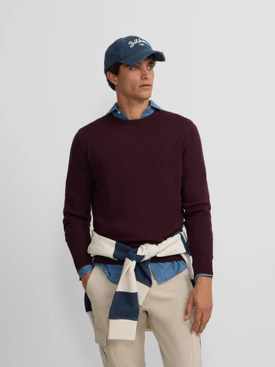 Jersey Classic Cuello Redondo Burdeos - Silbon