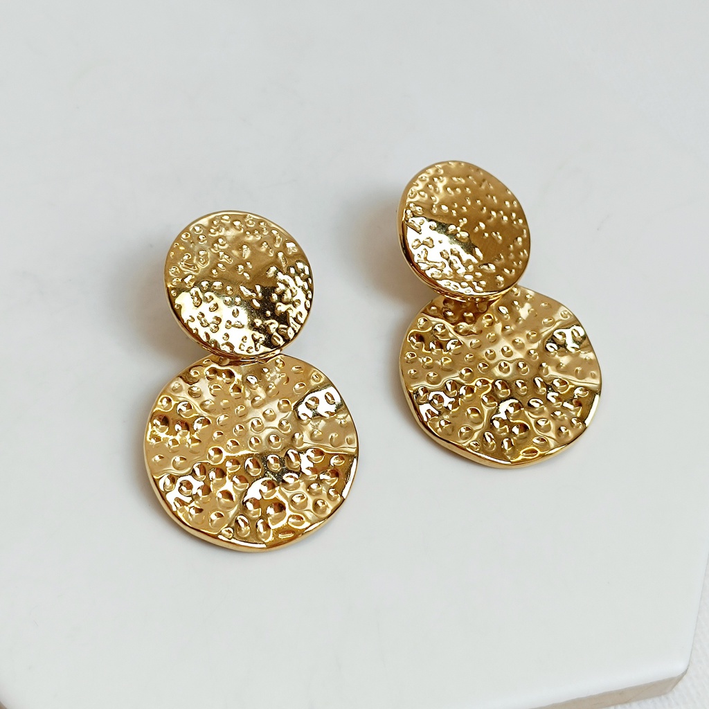 Pendientes Doble Chapado Dorado