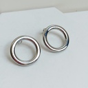 Aros 3D Círculo Plateado
