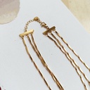 Collar Triple Cadena Dorado