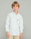 Camisa Niño Oxford Rayas Organic Verde - Scotta