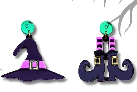Pendientes Metacrilato Accesorios Bruja