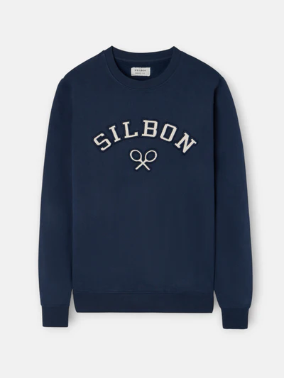 Sudadera Raqueta Media Pana Azul Marino  - Silbon