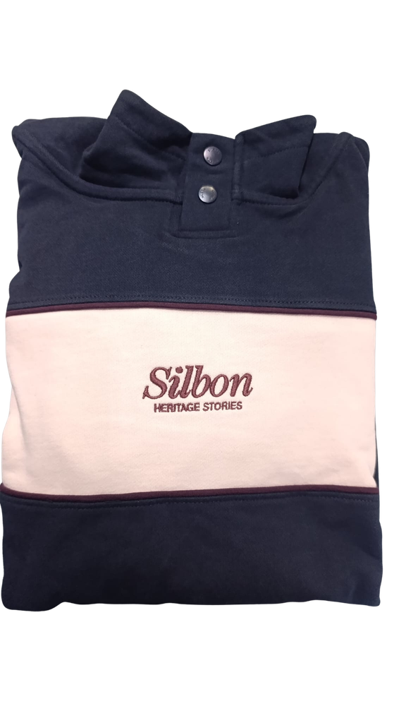 Sudadera Capucha Bloque Snaps Azul Marino - Silbon