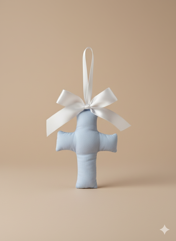 Cruz Azul Vuelta Algodón con Lazo Satén Blanco