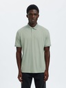 Slhfave Button SS Polo Noos Aqua Grey - Selected