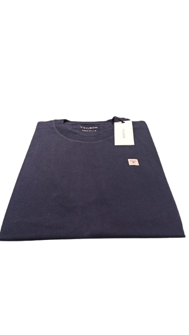 Camiseta Lisa Minilogo Parche Azul Marino - Silbon