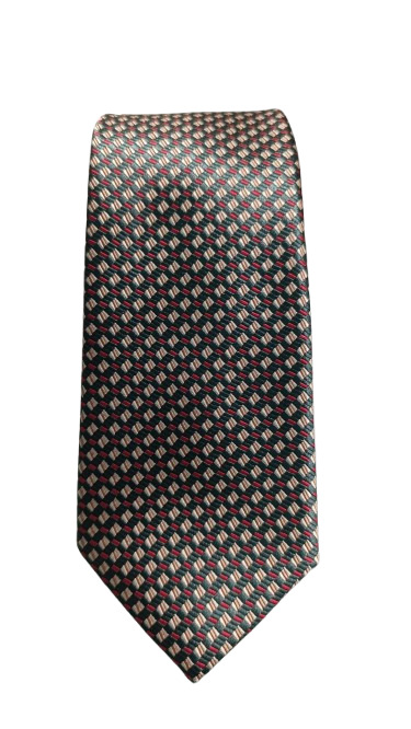 Corbata Verde Con Motivos Rojos Dorados Y Marrones - Stroget