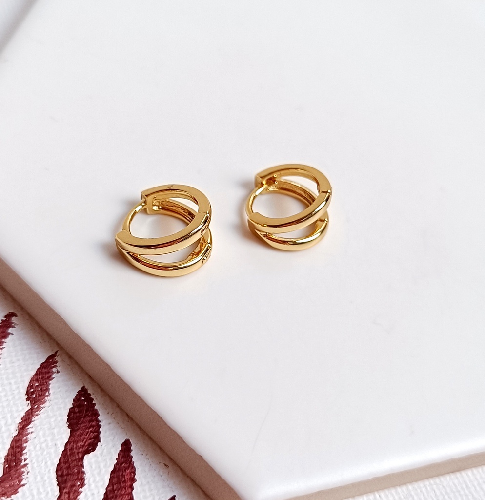 Aros Doble Dorado