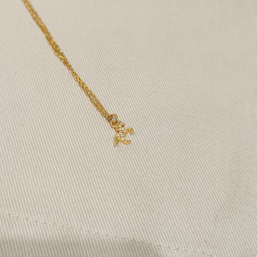 Collar Caballo Circonitas Dorado