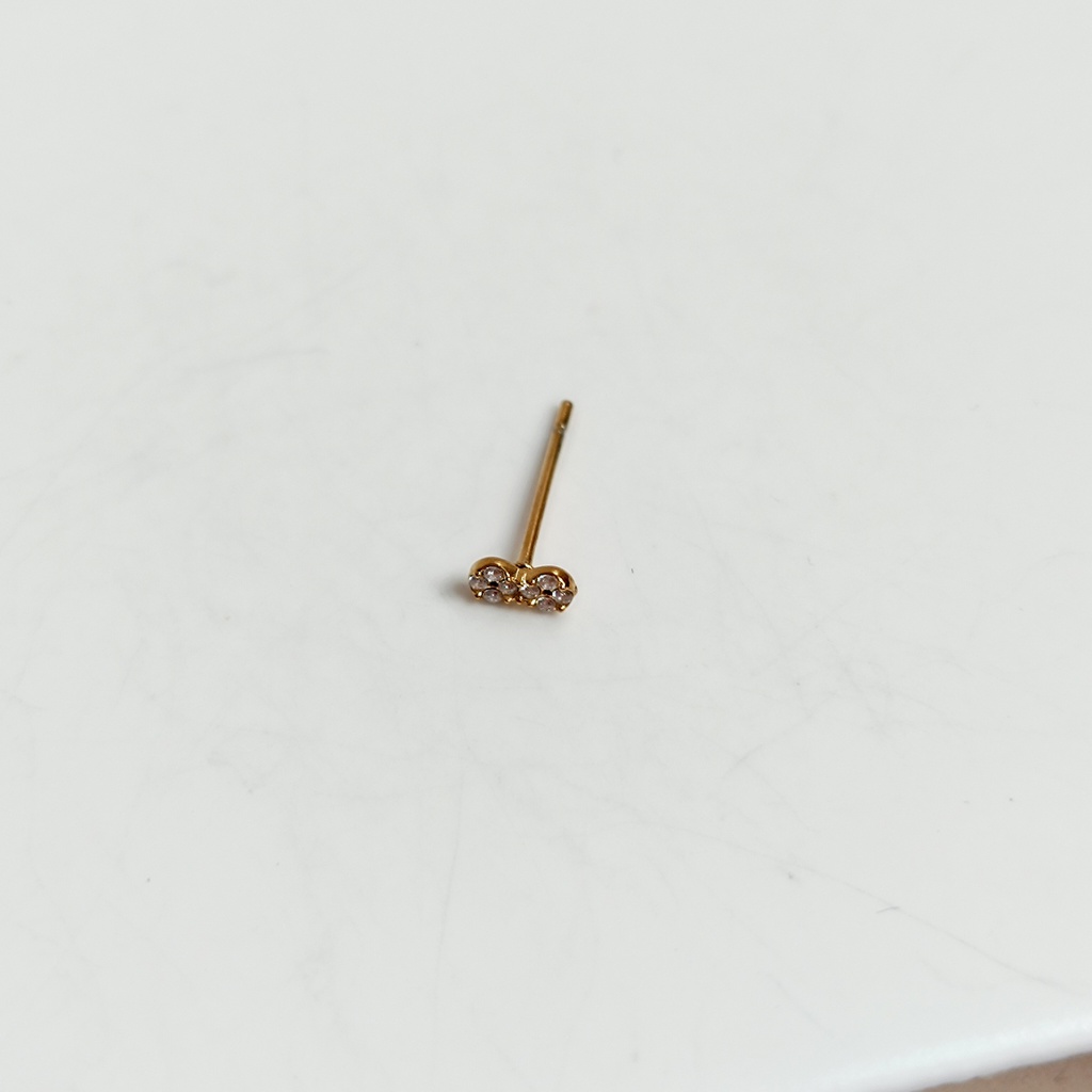 Pendientes Infinito Circonitas Dorado