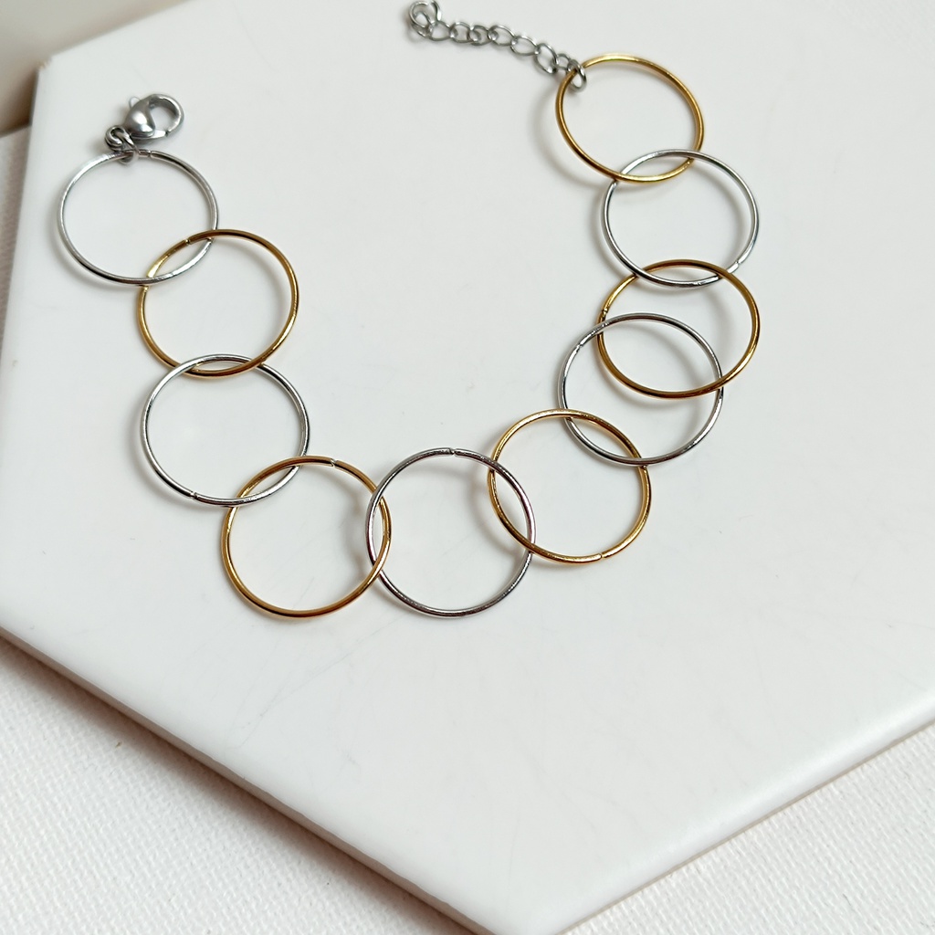 Pulsera Círculos Bicolor