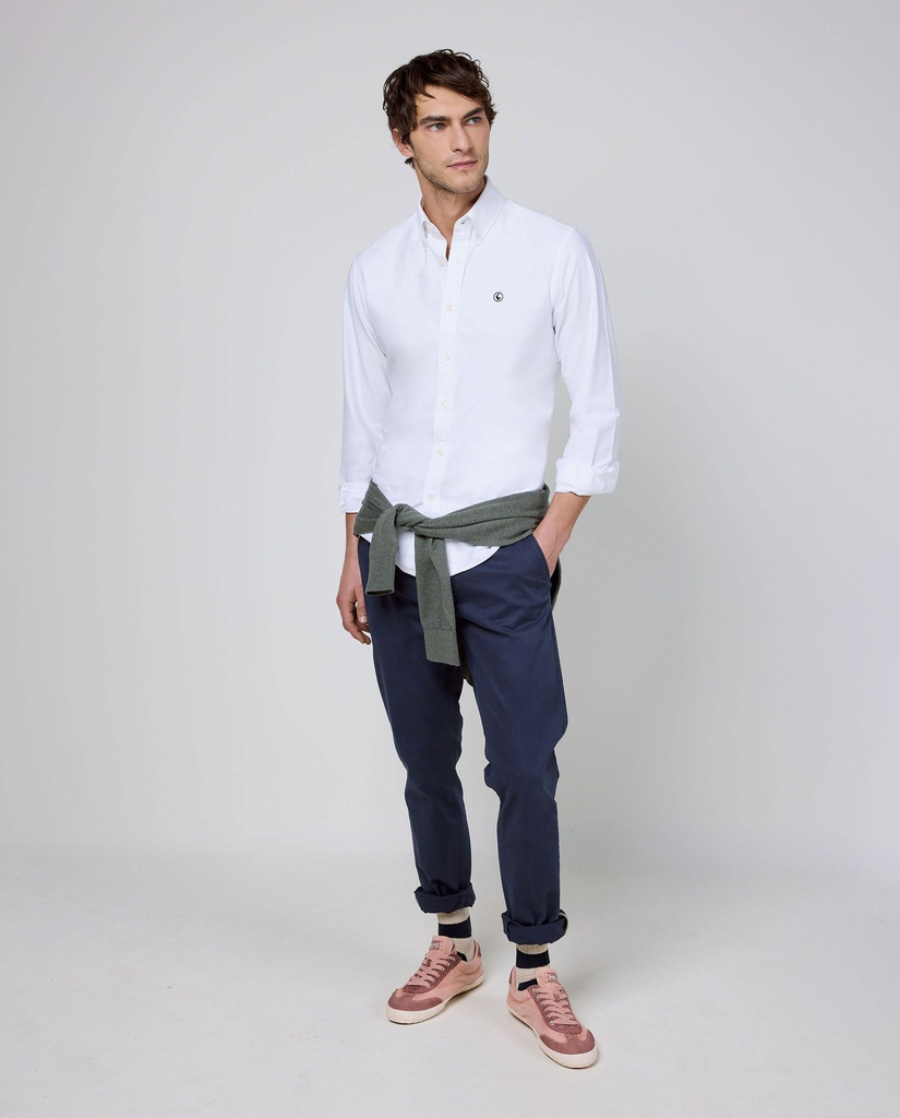 Camisa Oxford Liso Blanco - El Ganso