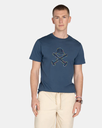Camiseta Stitching Logo Wash Navy  - Harper &amp; Neyer