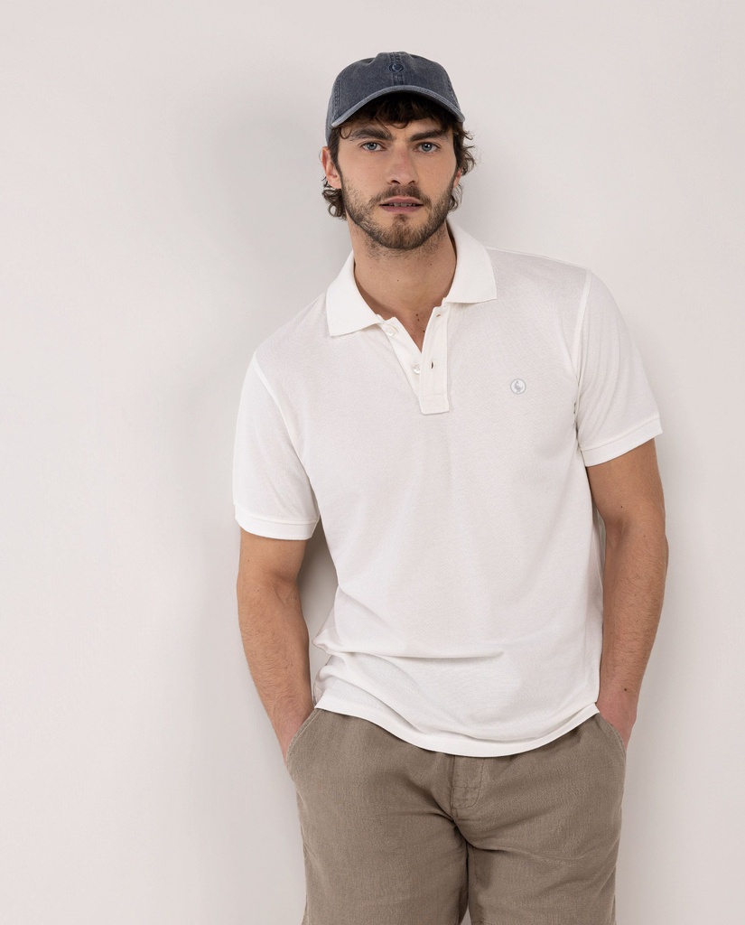 Polo Piqué Garment Dyed Blanco - El Ganso