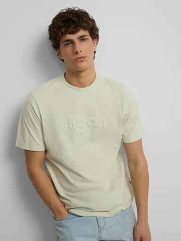 Camiseta Silbon Relieve Tono Verde Claro - Silbon