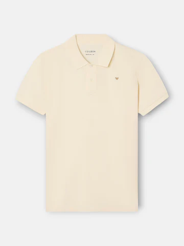 Polo Clásico Liso Crema - Silbon
